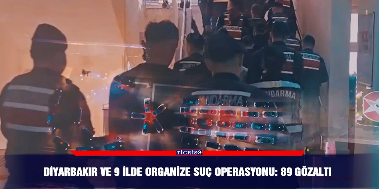 Diyarbakır ve 9 ilde organize suç operasyonu: 89 gözaltı