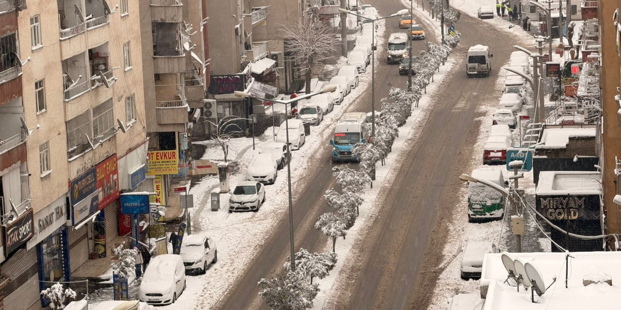 Diyarbakır'da kar yağışı etkisini sürdürüyor