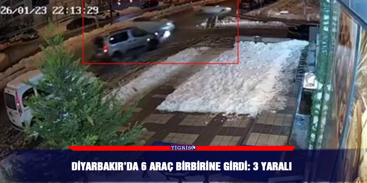 Diyarbakır’da 6 araç birbirine girdi: 3 yaralı