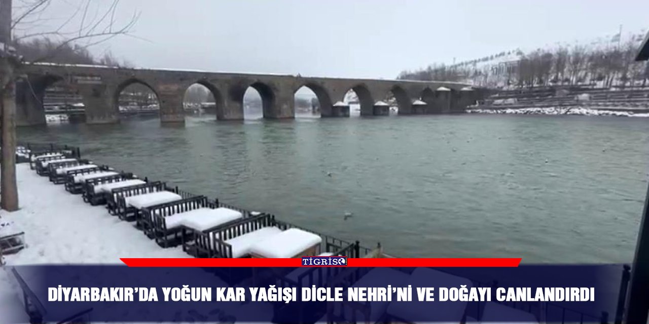 Diyarbakır’da yoğun kar yağışı Dicle Nehri’ni ve doğayı canlandırdı