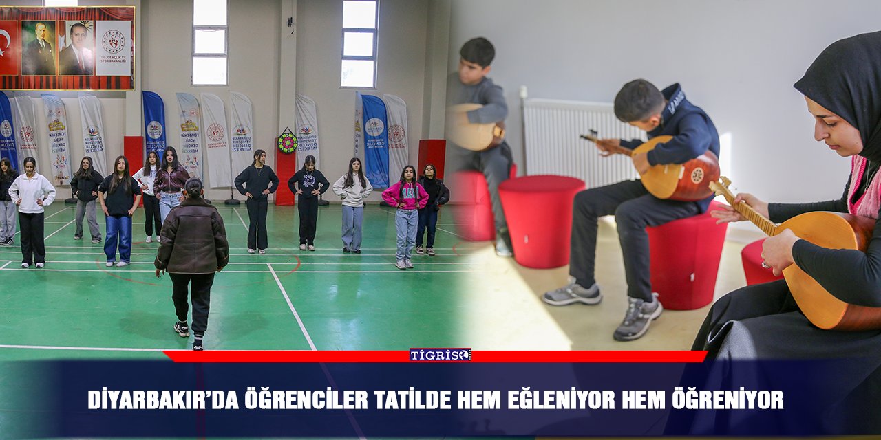 Diyarbakır’da öğrenciler tatilde hem eğleniyor hem öğreniyor
