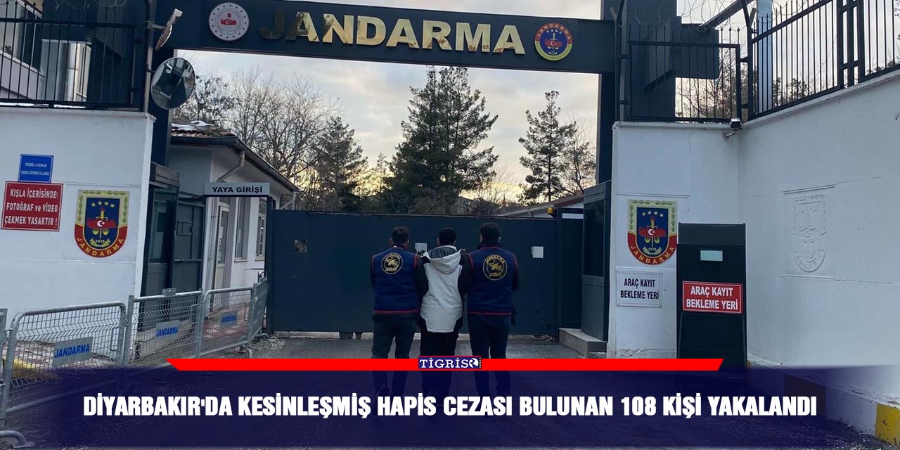 Diyarbakır'da kesinleşmiş hapis cezası bulunan 108 kişi yakalandı