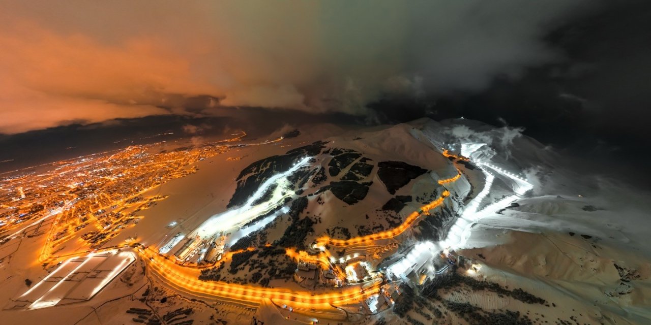 Palandöken’de kar kalınlığı 2 metreyi aştı