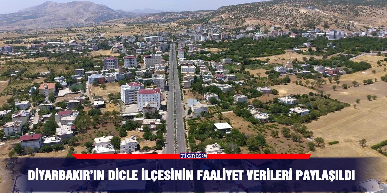 Diyarbakır’ın Dicle ilçesinin faaliyet verileri paylaşıldı