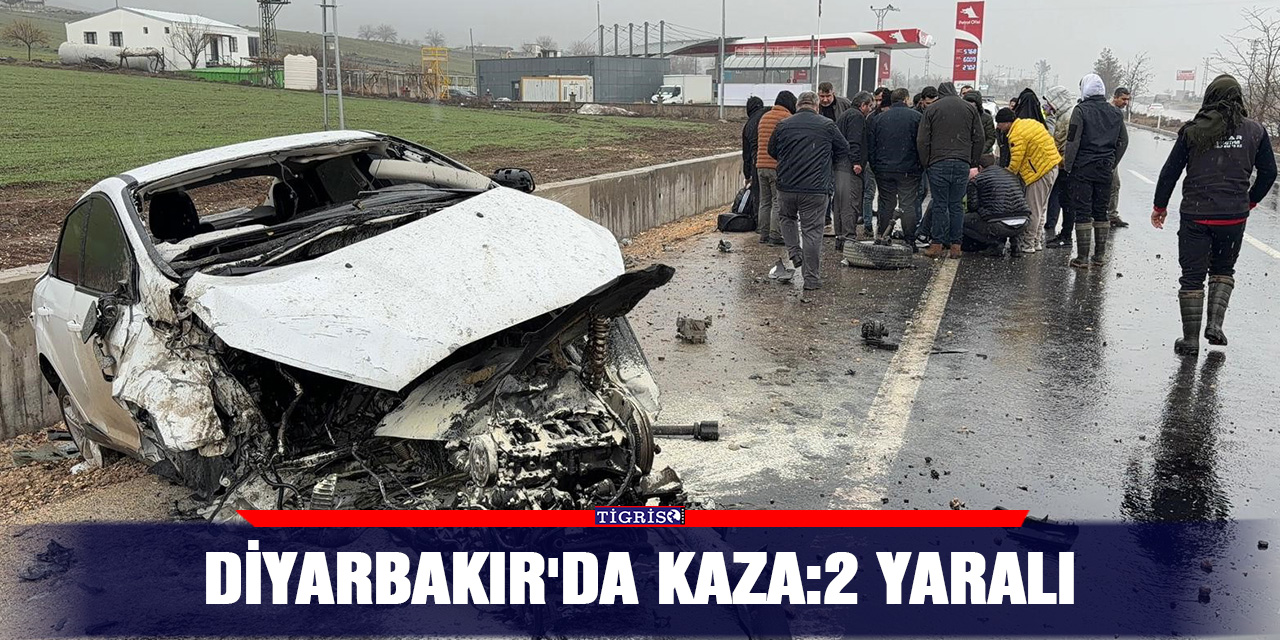 Diyarbakır'da kaza:2 yaralı