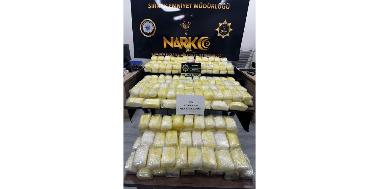 Şırnak'ta 142 kilo uyuşturucu ele geçirildi