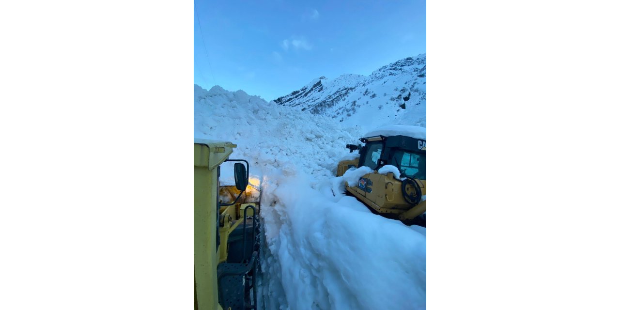 Beytüşşebap’ta çığ köy yollarını kapattı