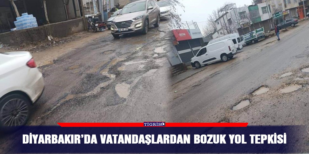 Diyarbakır’da vatandaşlardan bozuk yol tepkisi