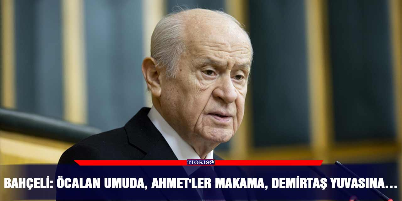 Bahçeli: Öcalan umuda, Ahmet'ler makama, Demirtaş yuvasına…