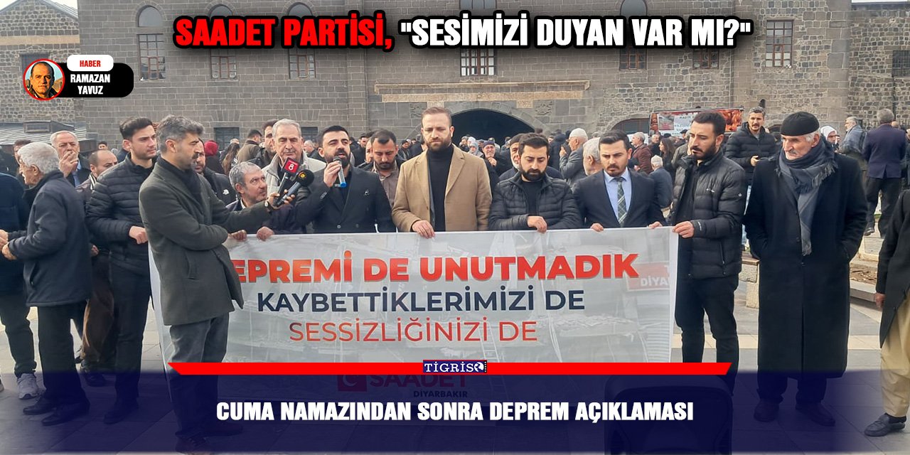 Cuma namazından sonra deprem açıklaması