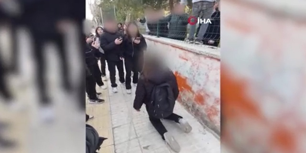 Okul önünde akran zorbalığı: Diz çöktürüp zorla özür dilettiler