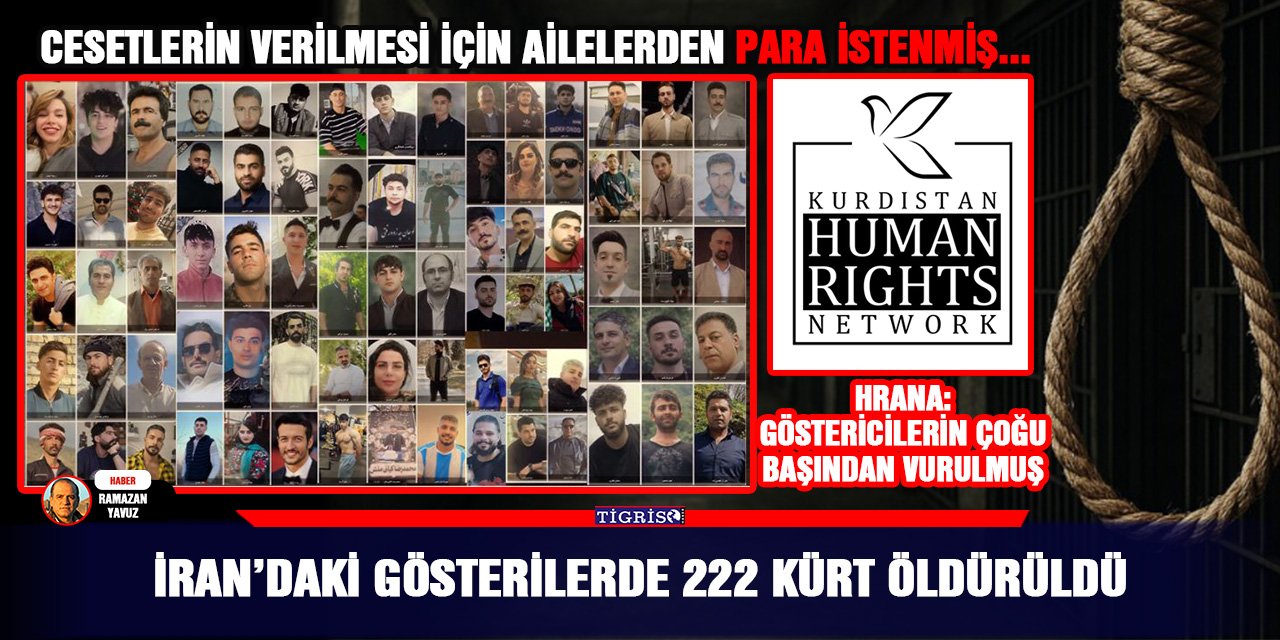 İran’daki gösterilerde 222 Kürt öldürüldü