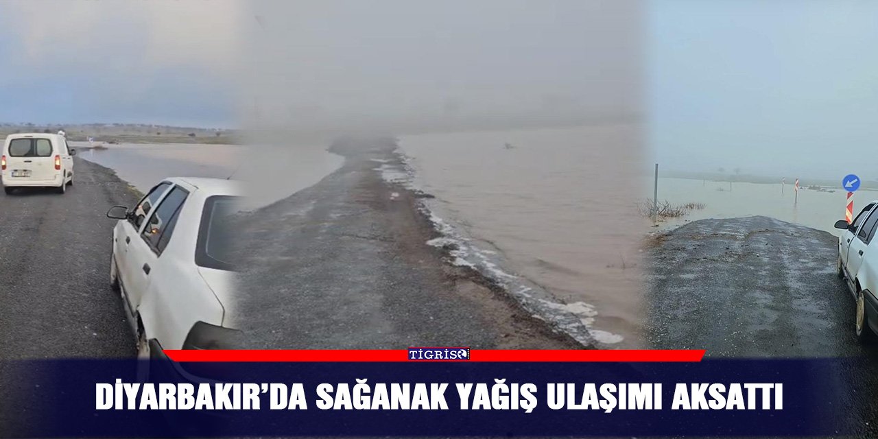 Diyarbakır’da sağanak yağış ulaşımı aksattı