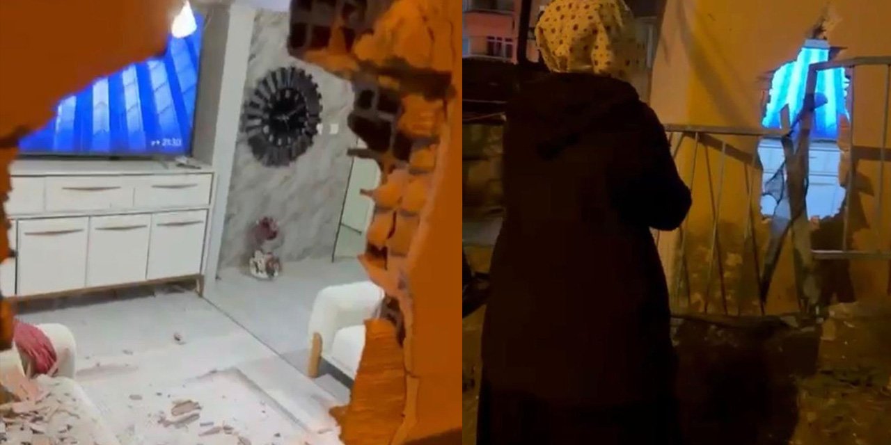 Evinde otururken kamyonet çarptı: 1 yaralı