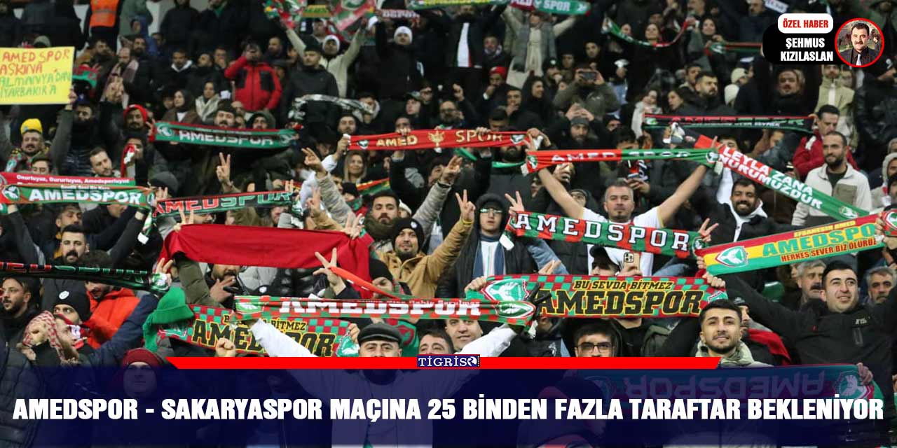 Amedspor - Sakaryaspor maçına 25 binden fazla taraftar bekleniyor