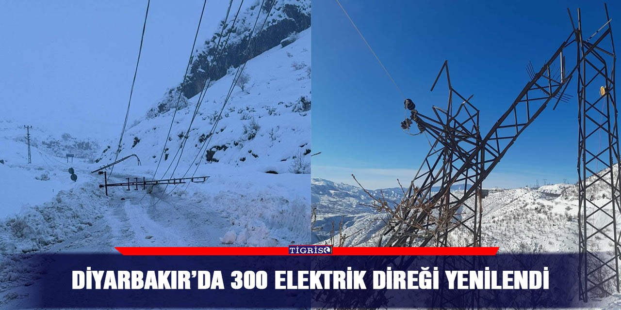 Diyarbakır’da 300 elektrik direği yenilendi