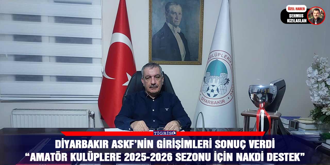 Diyarbakır'da amatör kulüplere 2025-2026 sezonu için nakdi destek