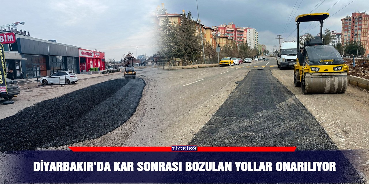 Diyarbakır’da kar sonrası bozulan yollar onarılıyor