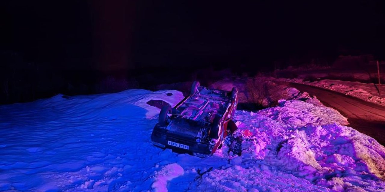 Bingöl’de otomobil takla attı: 3 yaralı