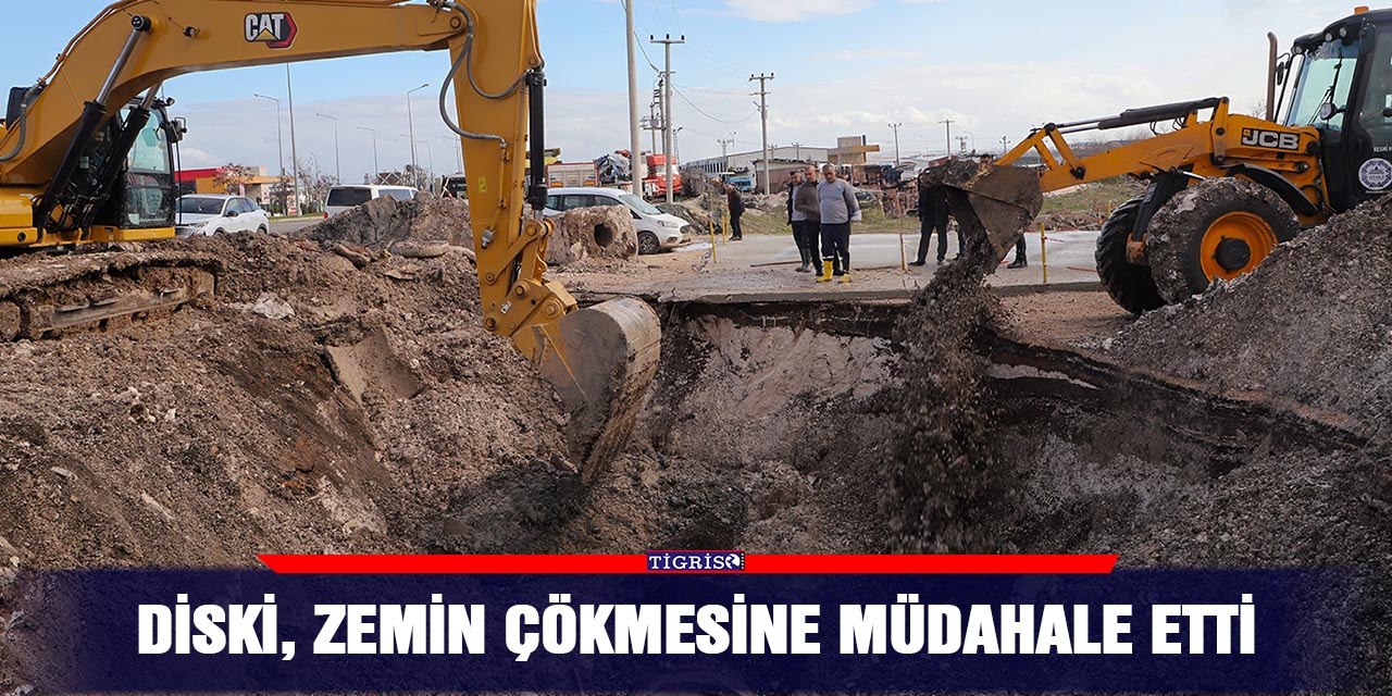 DİSKİ, zemin çökmesine müdahale etti
