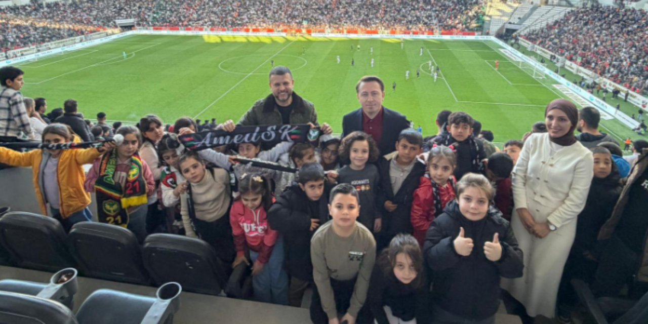 Eğilli minikler Amedspor maçında ilk heyecanı yaşadılar