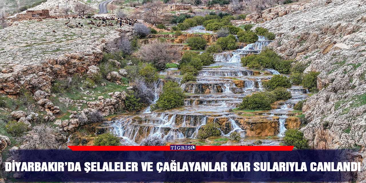 Diyarbakır’da şelaleler ve çağlayanlar kar sularıyla canlandı