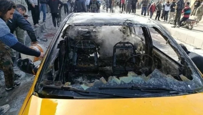 Suriye'de mühimmat yüklü araç patladı