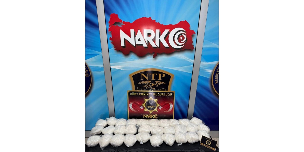 Siirt'te 31 kilo metamfetamin ele geçirildi