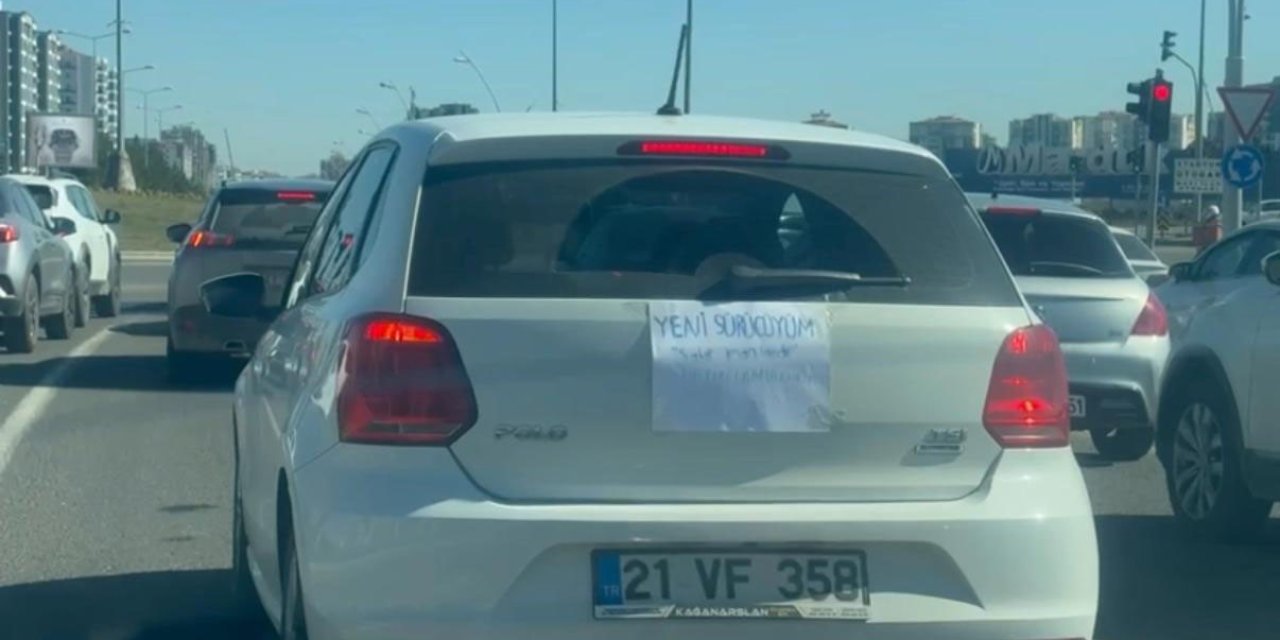 Diyarbakır’da sürücüden sabır mesajı