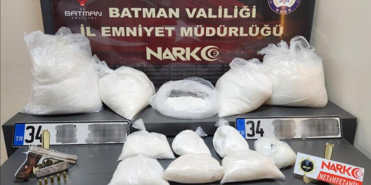 Batman'da uyuşturucu operasyonu: 50 kilo metamfetamin ele geçirildi