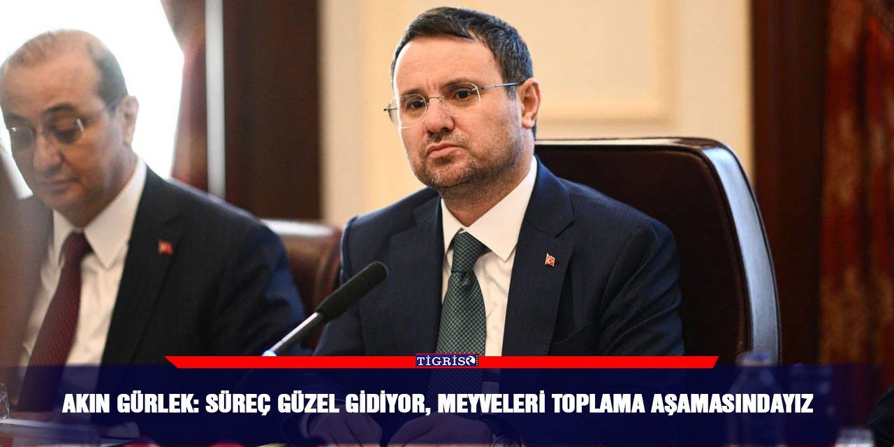 Akın Gürlek: Süreç güzel gidiyor, meyveleri toplama aşamasındayız