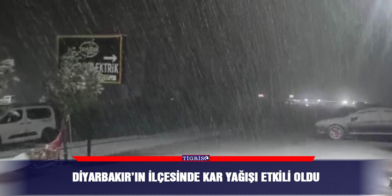 Diyarbakır’ın İlçesinde kar yağışı etkili oldu