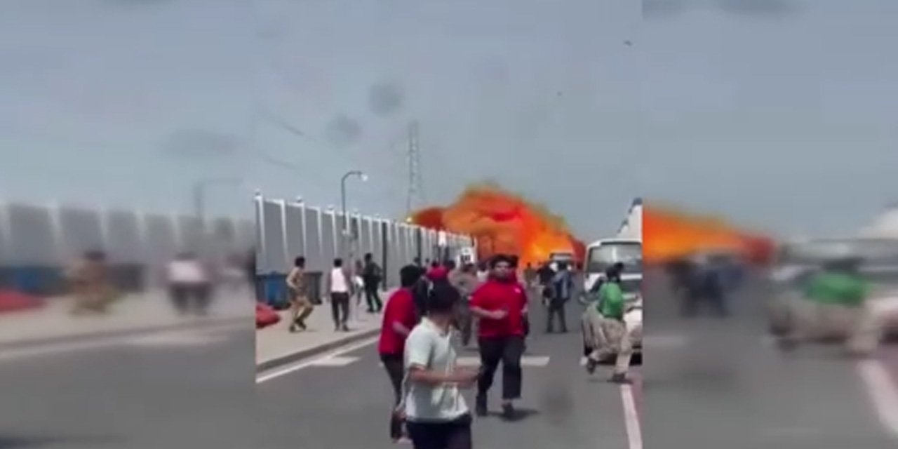 Katar'a düşen füze enkazı patladı