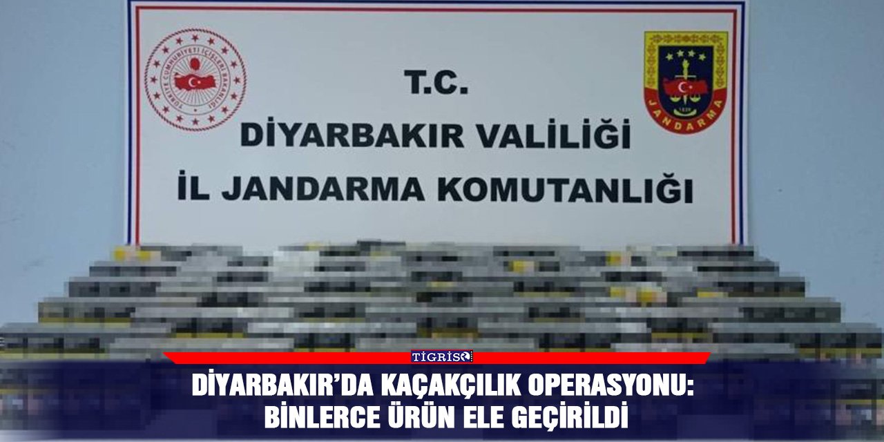 Diyarbakır’da kaçakçılık operasyonu: Binlerce ürün ele geçirildi