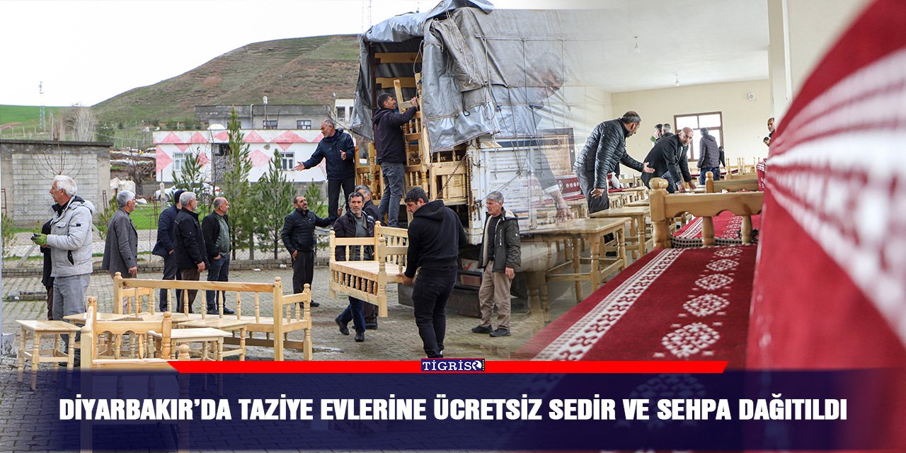 Diyarbakır’da Taziye evlerine ücretsiz sedir ve sehpa dağıtıldı