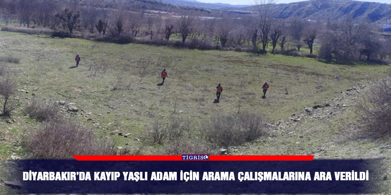 Diyarbakır’da kayıp yaşlı adam için arama çalışmalarına ara verildi
