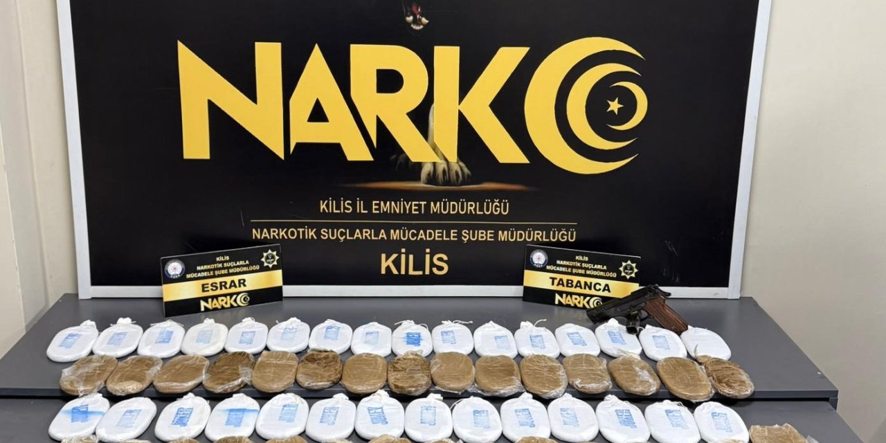 Kilis'te 17 kilo 105 gram uyuşturucu ele geçirildi