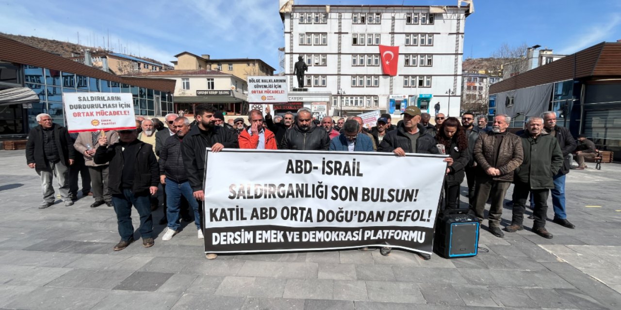 ABD ve İsrail'in İran'a saldırıları Tunceli’de protesto edildi