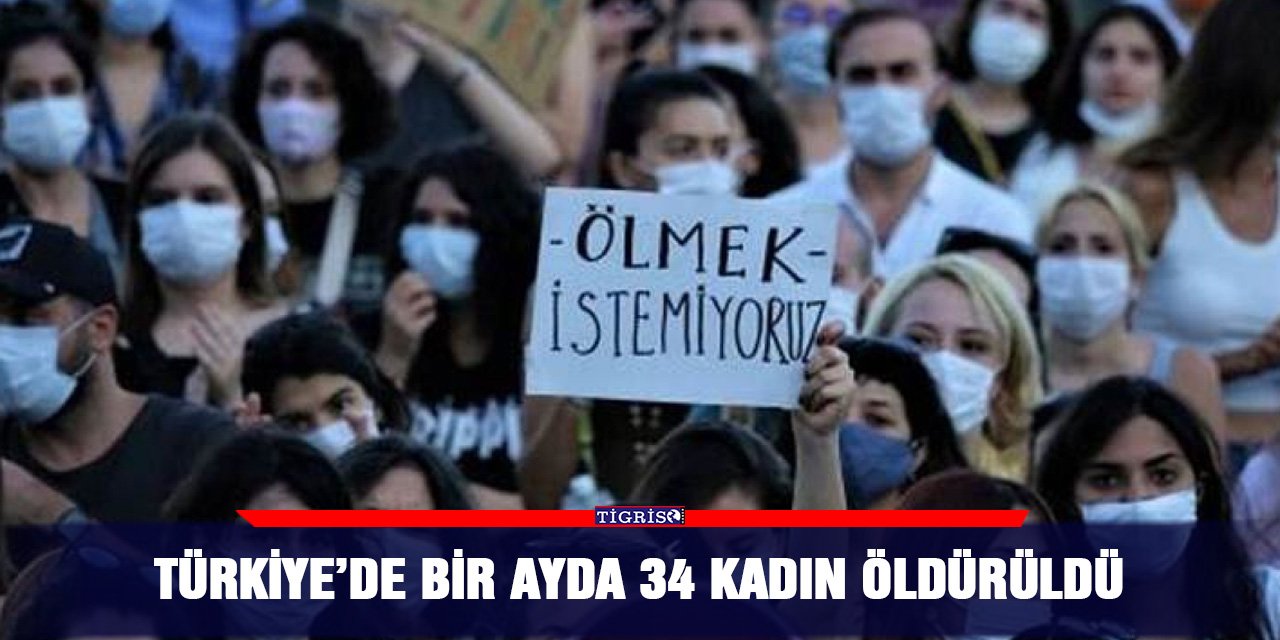 Türkiye’de bir ayda 34 kadın öldürüldü