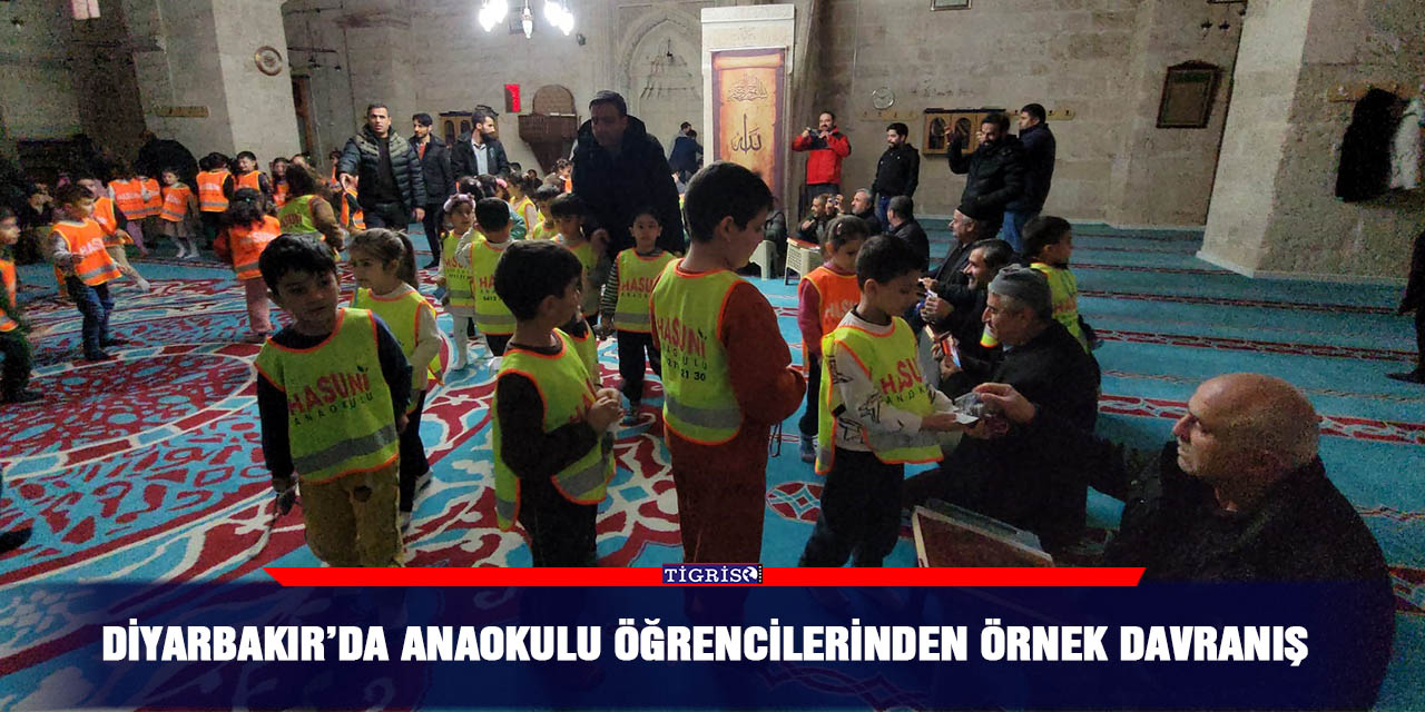 Diyarbakır’da anaokulu öğrencilerinden örnek davranış