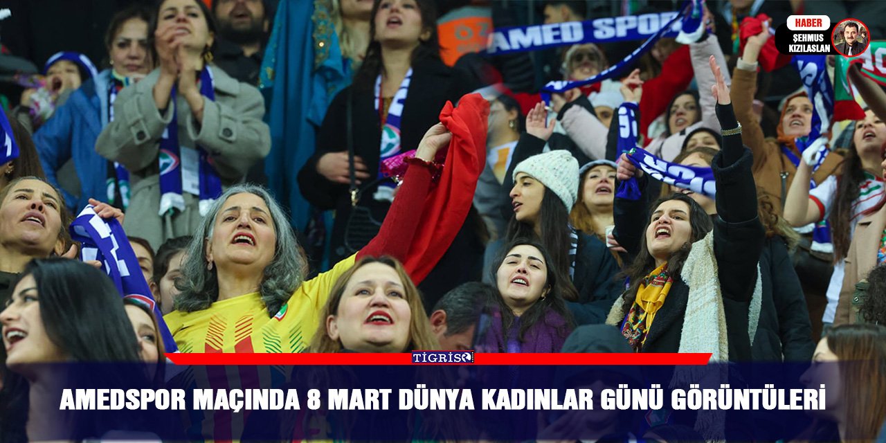 Amedspor maçında 8 Mart Dünya Kadınlar günü görüntüleri