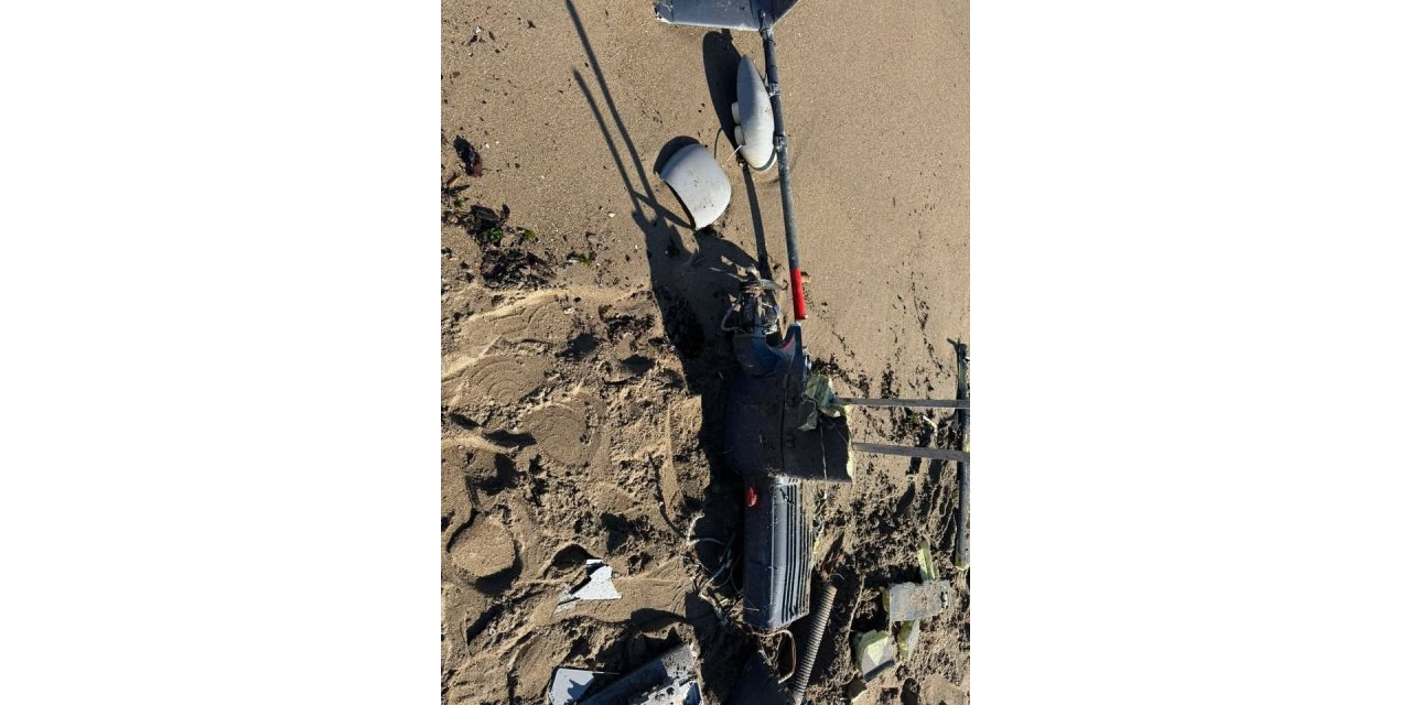 Halk plajında insansız hava aracı bulundu