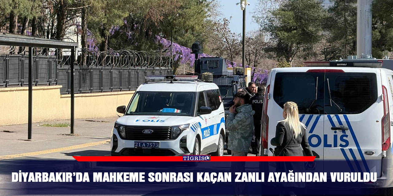 Diyarbakır’da mahkeme sonrası kaçan zanlı ayağından vuruldu