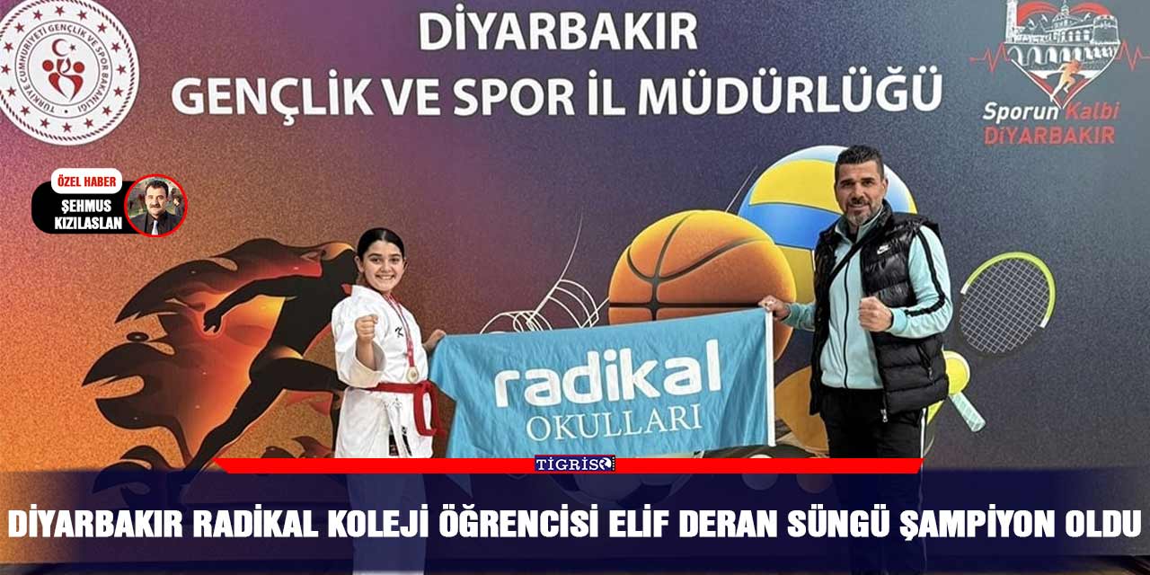 Diyarbakır Radikal Koleji öğrencisi Elif Deran Süngü şampiyon oldu