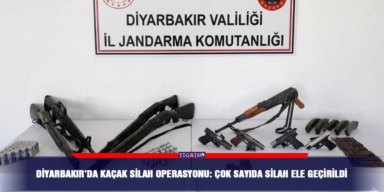 Diyarbakır’da kaçak silah operasyonu: Çok sayıda silah ele geçirildi