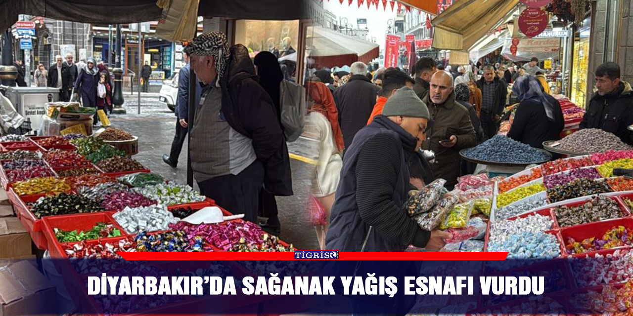 Diyarbakır’da sağanak yağış esnafı vurdu