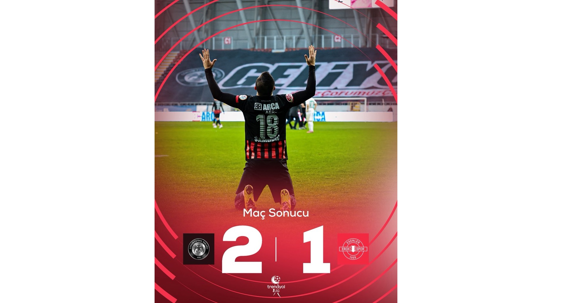 Çorumspor, Esenler Erokspor’u Son Dakika Golüyle Mağlup Etti