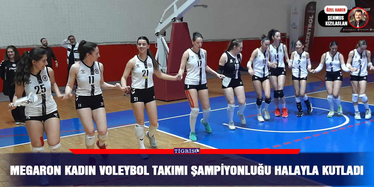 Megaron Kadın Voleybol Takımı şampiyonluğu halayla kutladı