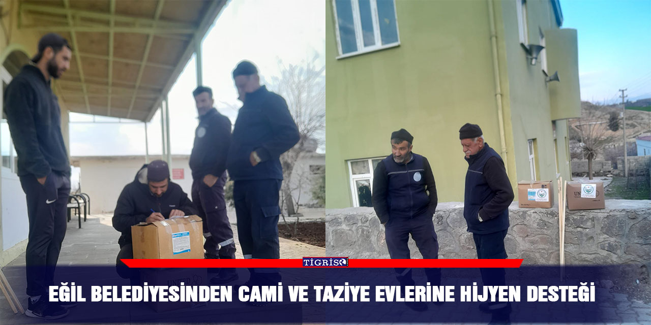 Eğil Belediyesinden cami ve taziye evlerine hijyen desteği