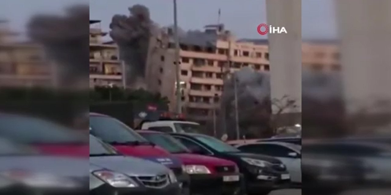İsrail, Lübnan’da 15 katlı binayı yerle bir etti